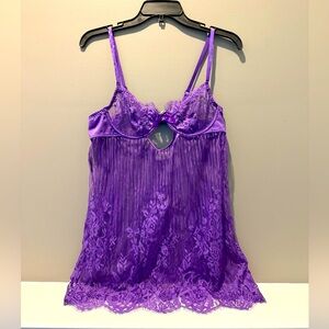 Elegant Moments Purple Lace Chemise